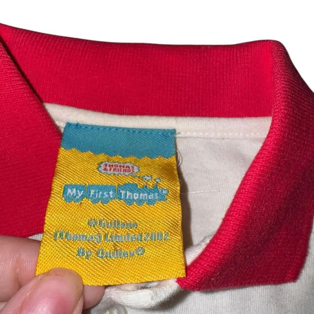 NWT Vintage Y2K Boys Thomas The Train Overalls Denim And Shirt Embroidered‎ 12m